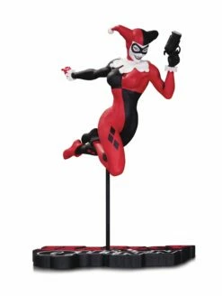 DC COMICS HARLEY QUINN RED WHITE & BLACK STATUE BY TERRY DODSON