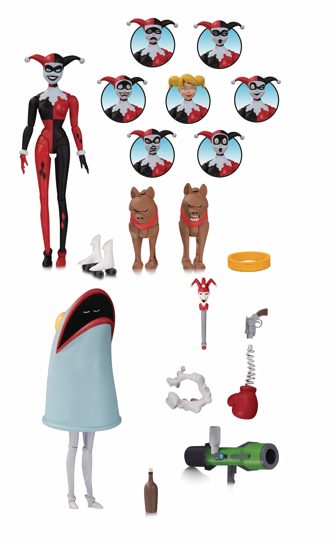 DC COMICS BATMAN ANIMATED HARLEY QUINN EXPRESSIONS PACK 3 DC COMICS BATMAN ANIMATED HARLEY QUINN EXPRESSIONS PACK