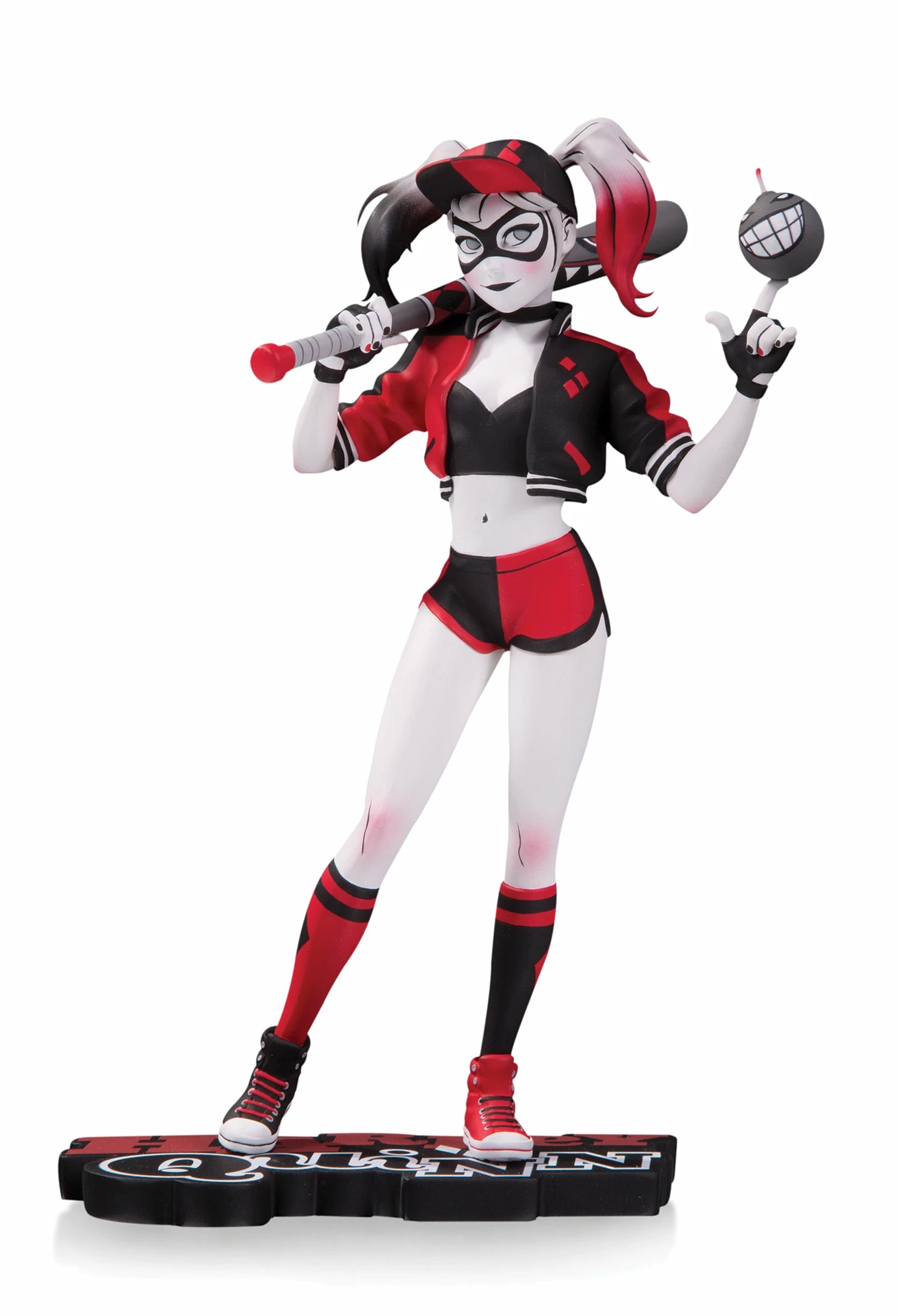 DC COMICS HARLEY QUINN RED WHITE & BLACK STATUE BY CHEN STATUE 3 DC COMICS HARLEY QUINN RED WHITE & BLACK STATUE BY CHEN STATUE