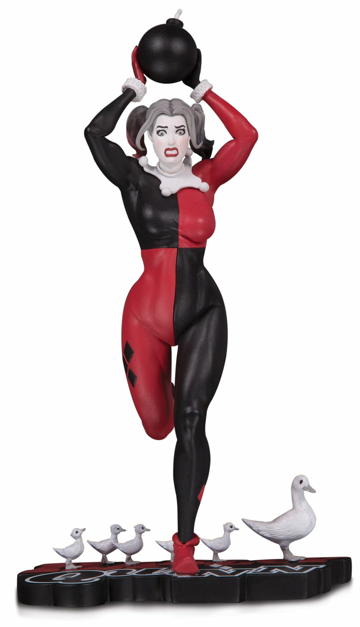 DC COMICS HARLEY QUINN RED WHITE & BLACK STATUE BY FRANK CHO 3 DC COMICS HARLEY QUINN RED WHITE & BLACK STATUE BY FRANK CHO